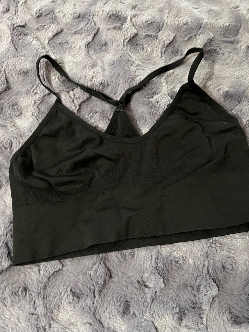 Felina Black Seamless Racerback Bralette - missing padded inserts